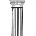 Ancient Greek column of Doric rythm