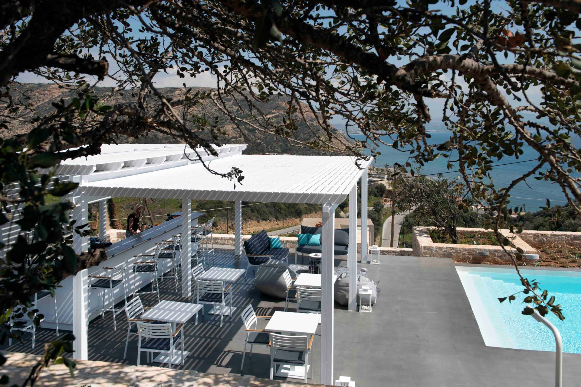 Galini Breeze terrace at the pool
